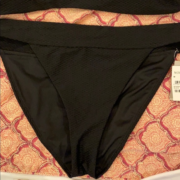 Chelsea28 Nordstrom M black bikini tie shoulder - Picture 5 of 7